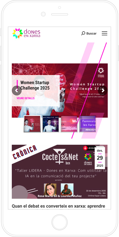 Página web WordPress para Dones en Xarxa | STELIS