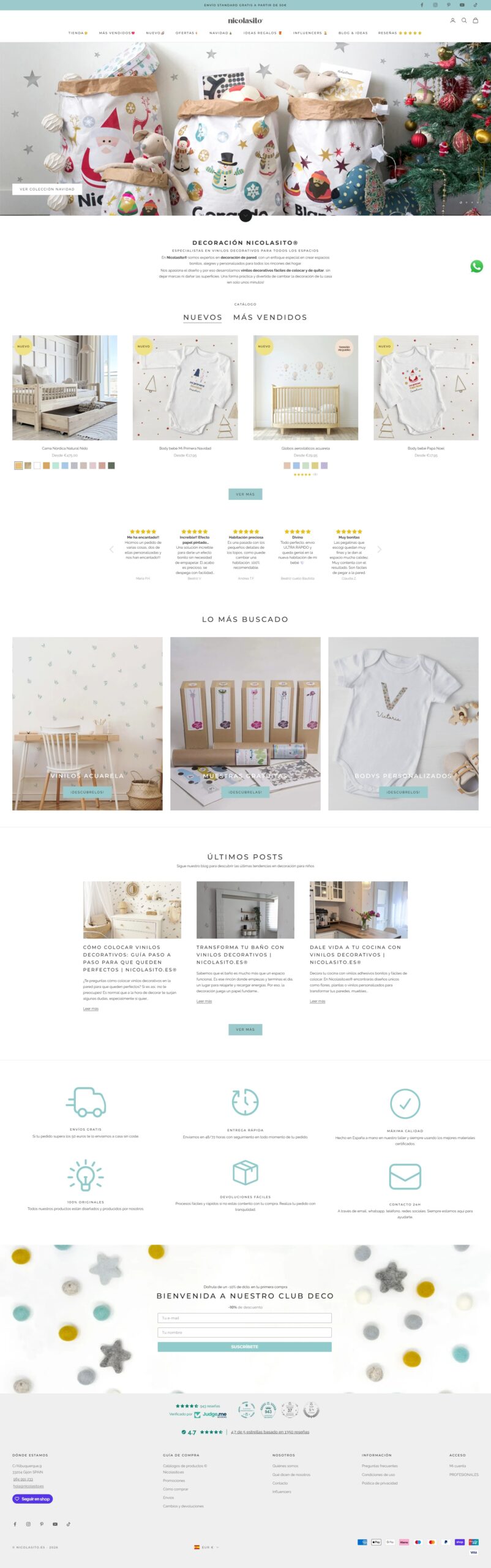 Tienda Shopify para Nicolasito | Rediseño | STELIS