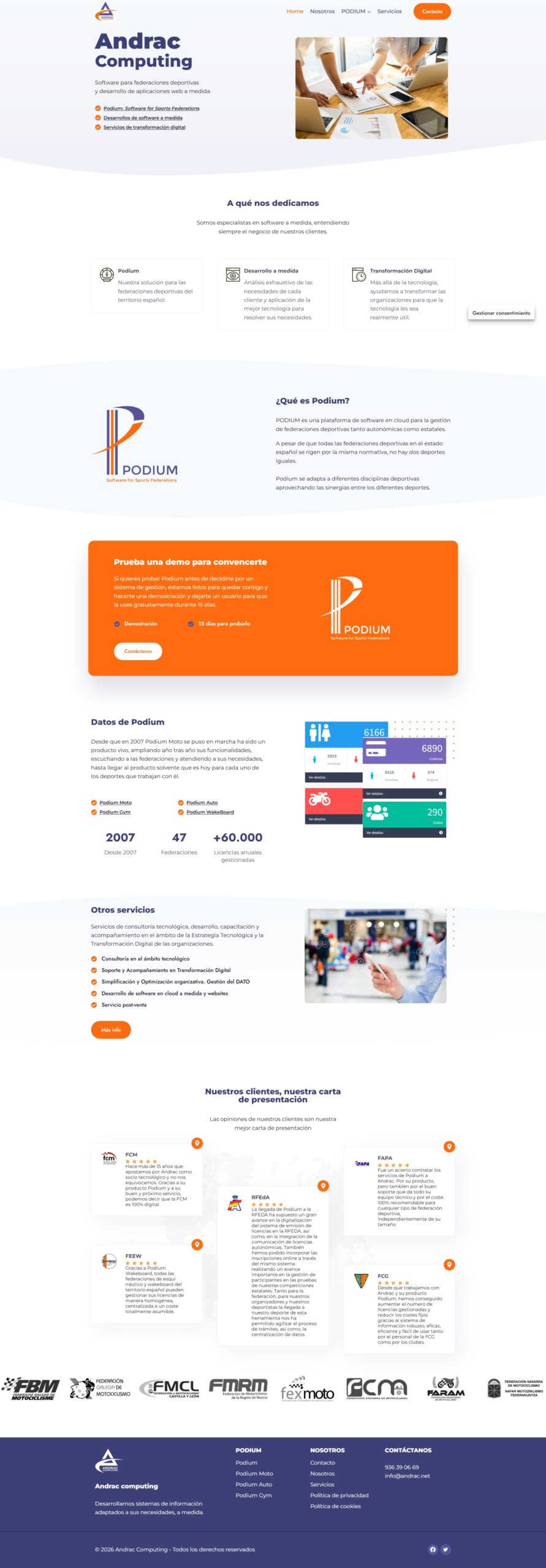 Aplicaciones Laravel para Andrac | STELIS