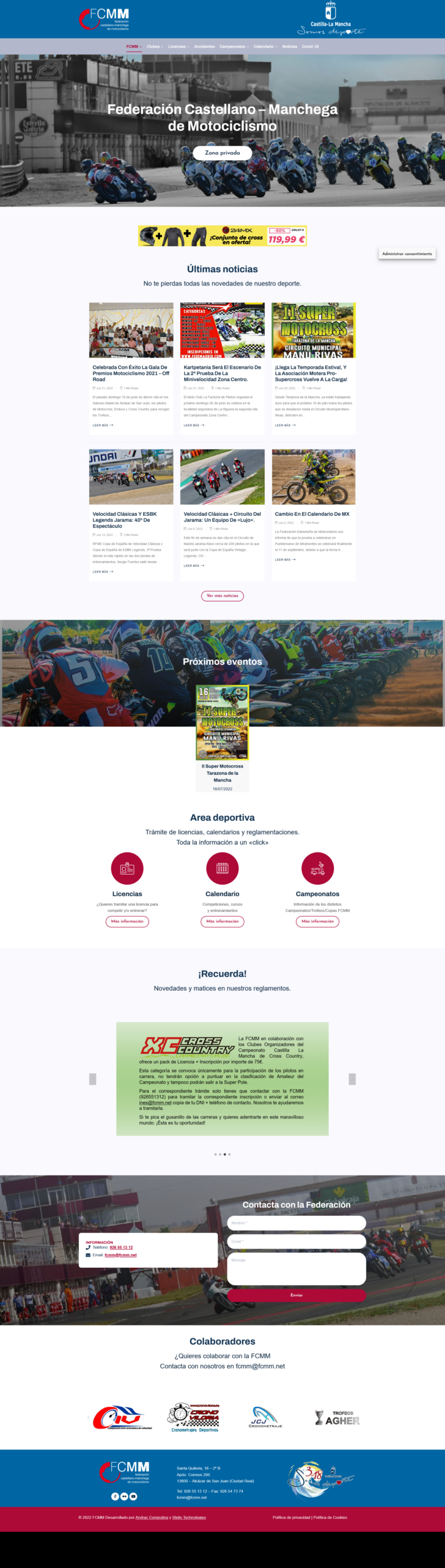 Página web WordPress para FCMM | API | STELIS