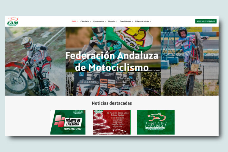 Web Federación Andaluza de Motociclismo