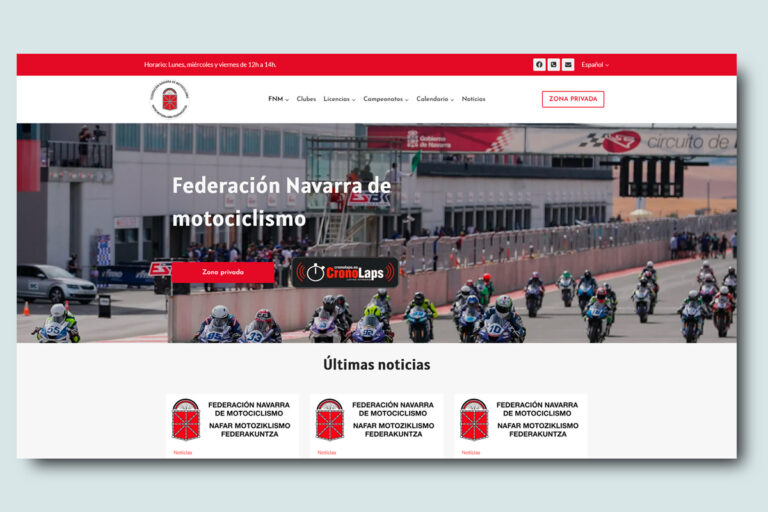 Web Federación Navarra de motociclismo