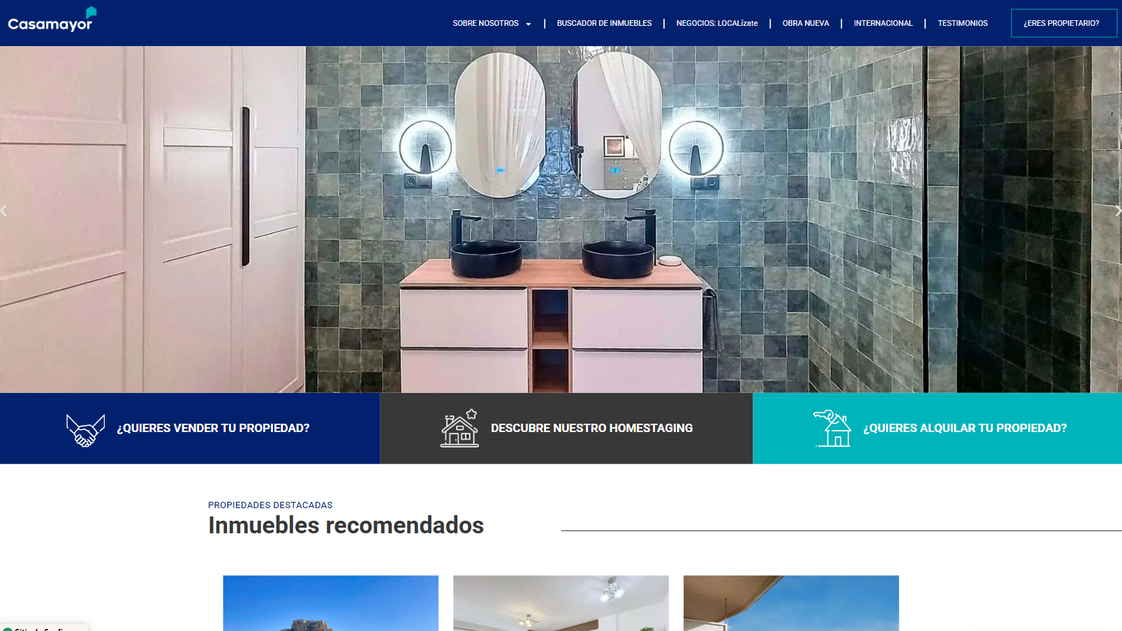 Inmobiliaria Casamayor: página web