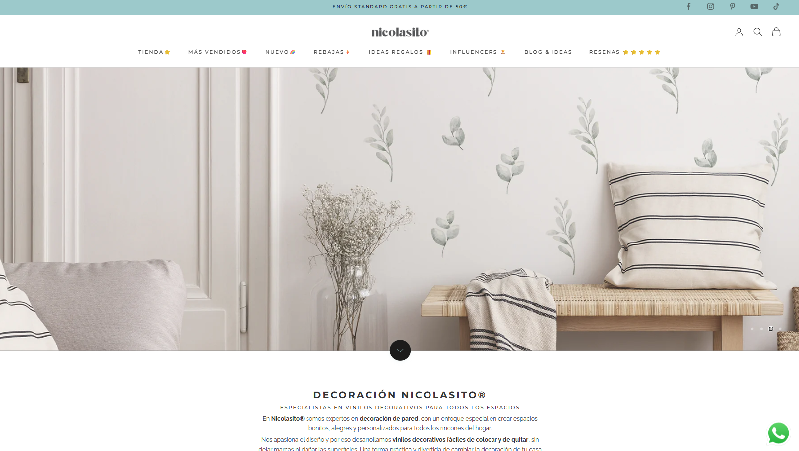 Nicolasito: tienda Shopify de decoración infantil