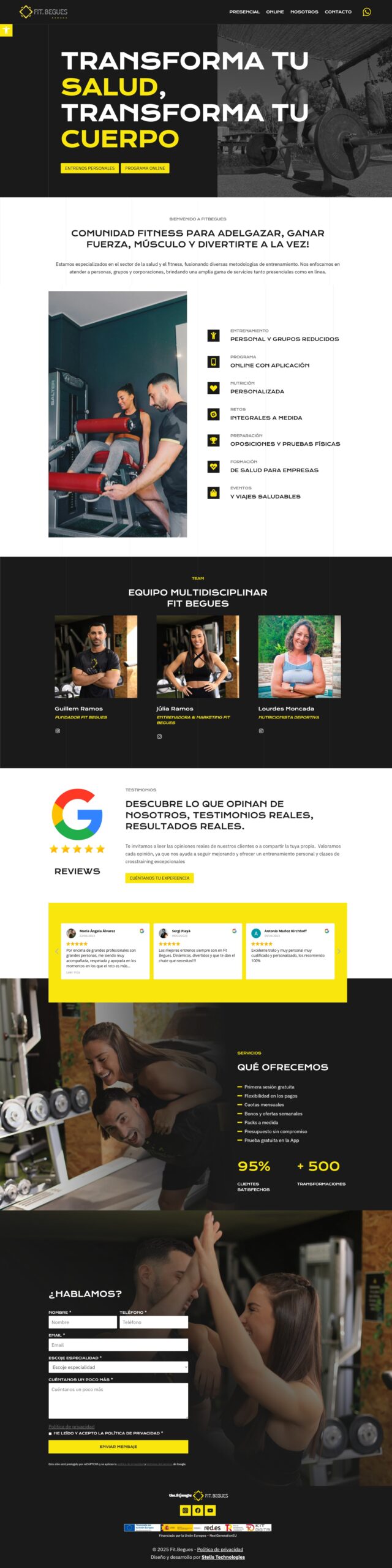 Página web WordPress para Fitbegues | STELIS
