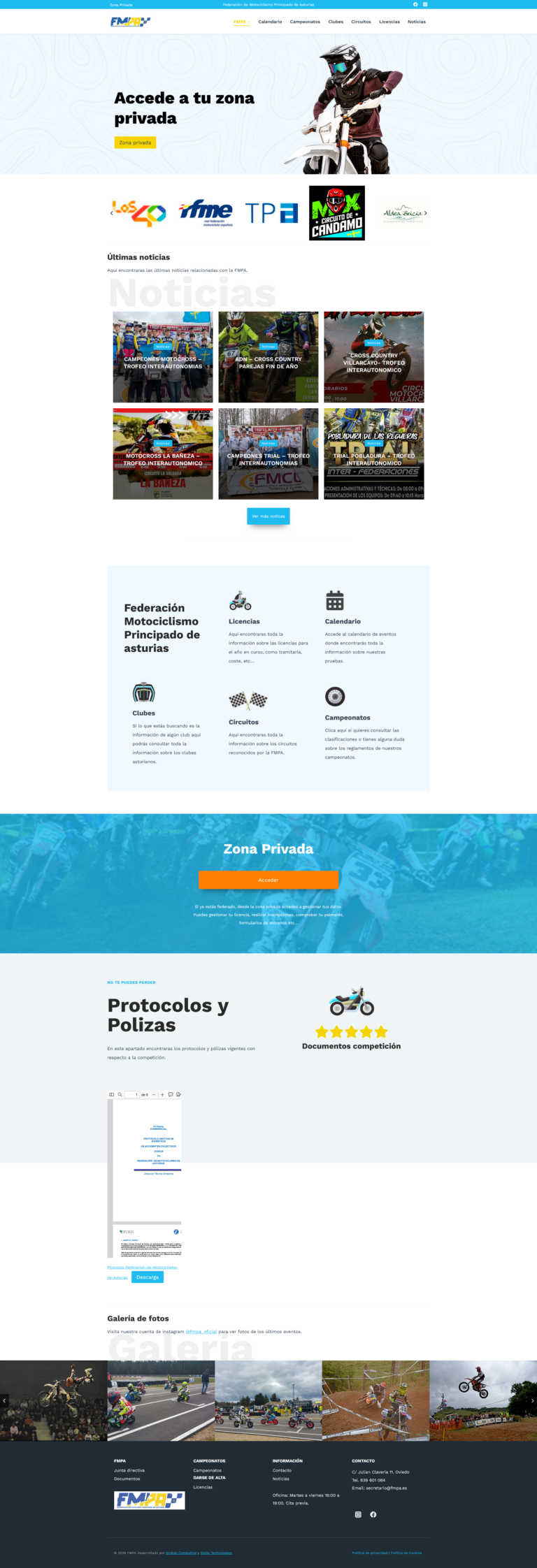 Página web WordPress para FMPA | API | STELIS